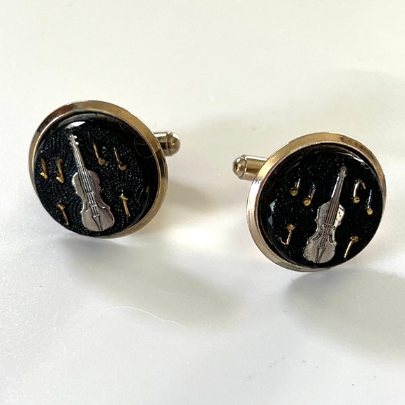 Costume Jewelry Other - Guitar Music Note Cuff Links